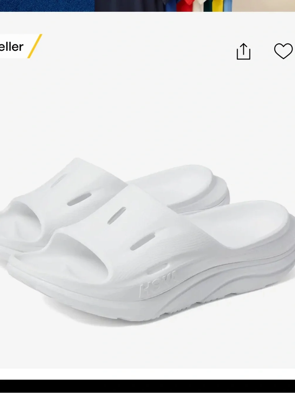 Hoka recovery slides White Slide Sandals - Cushioned Platform Look